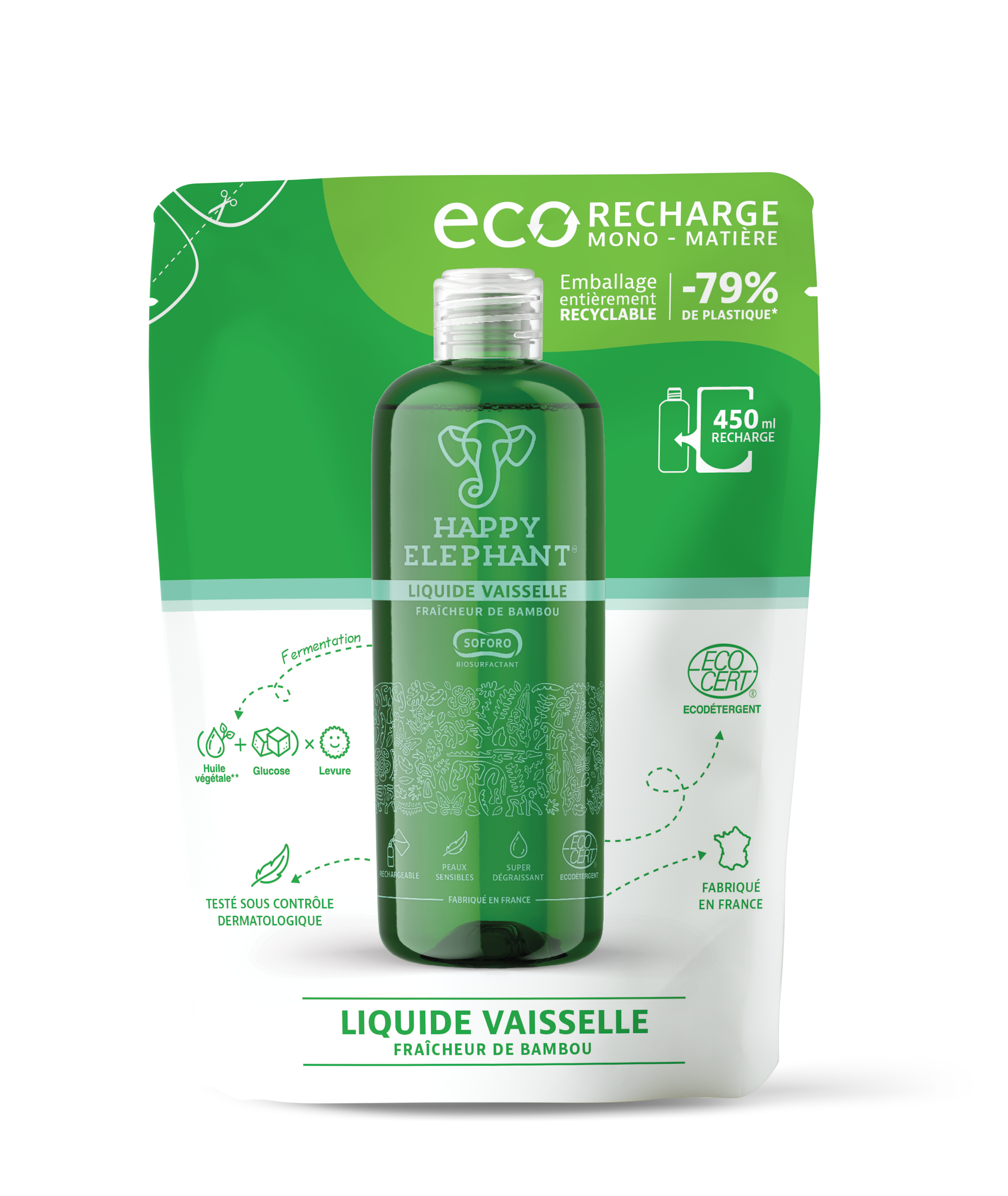 Recharge Liquide vaisselle Fraîcheur de Bambou