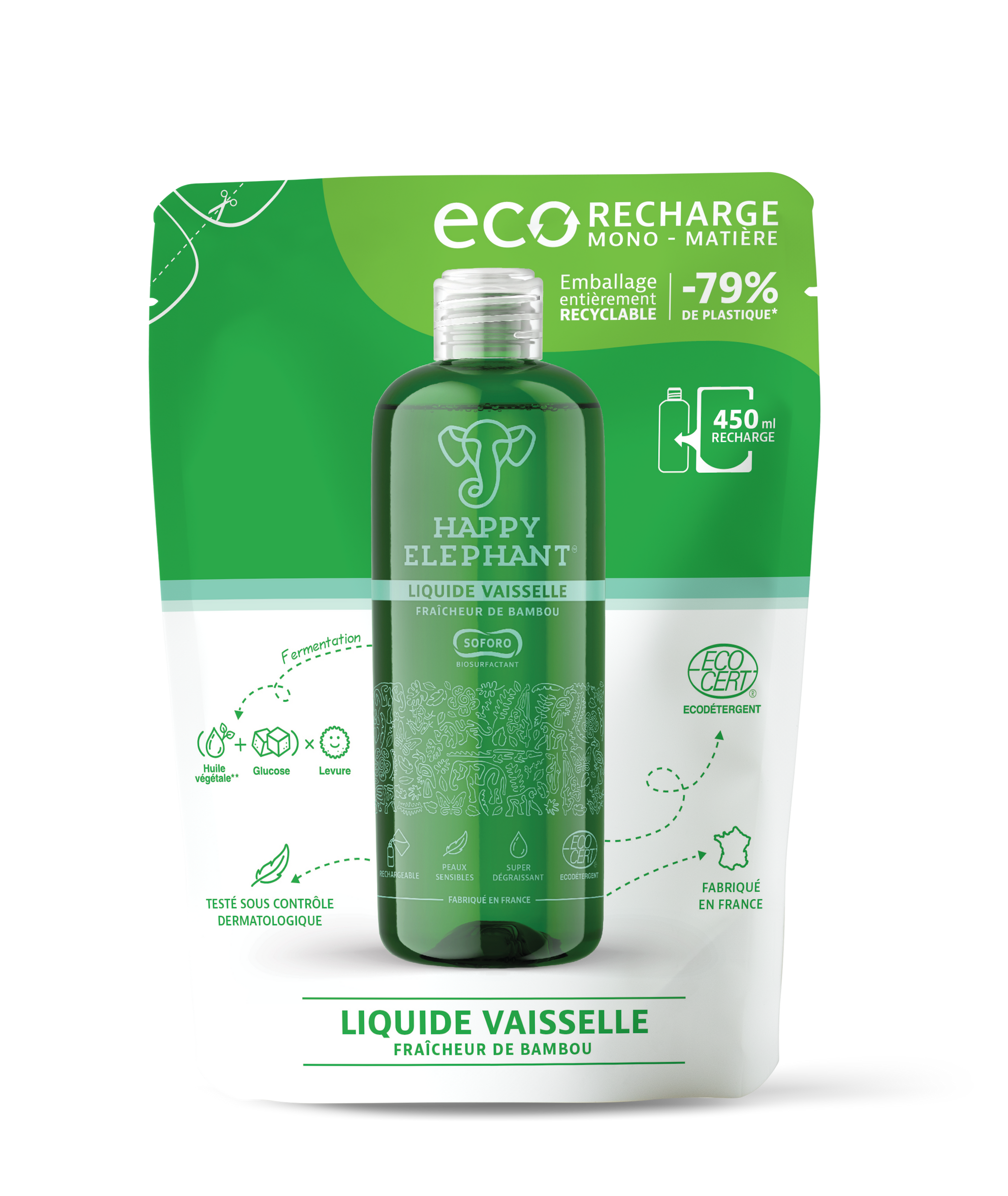 Recharge Liquide vaisselle Fraîcheur de Bambou